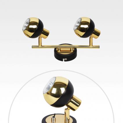 Спот AS-9538-02-7600 gold+black (7600) 2x50W GU10, ADRL18